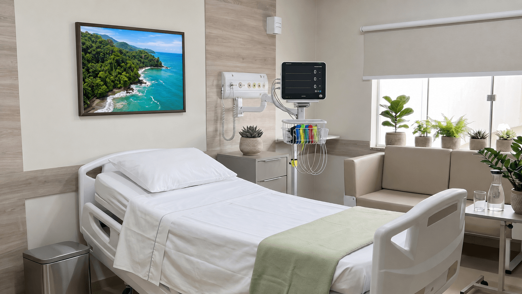 Hospital room where ibogaine treatment is administered