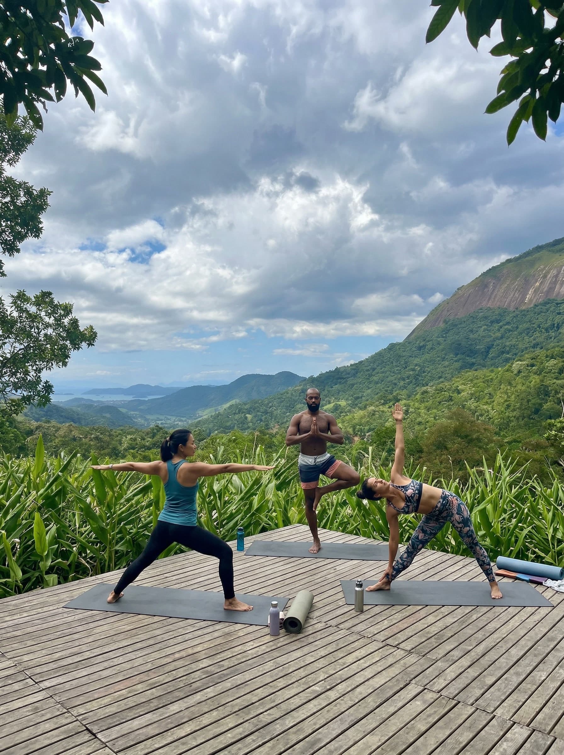 Yoga deck overlooking the rainforest