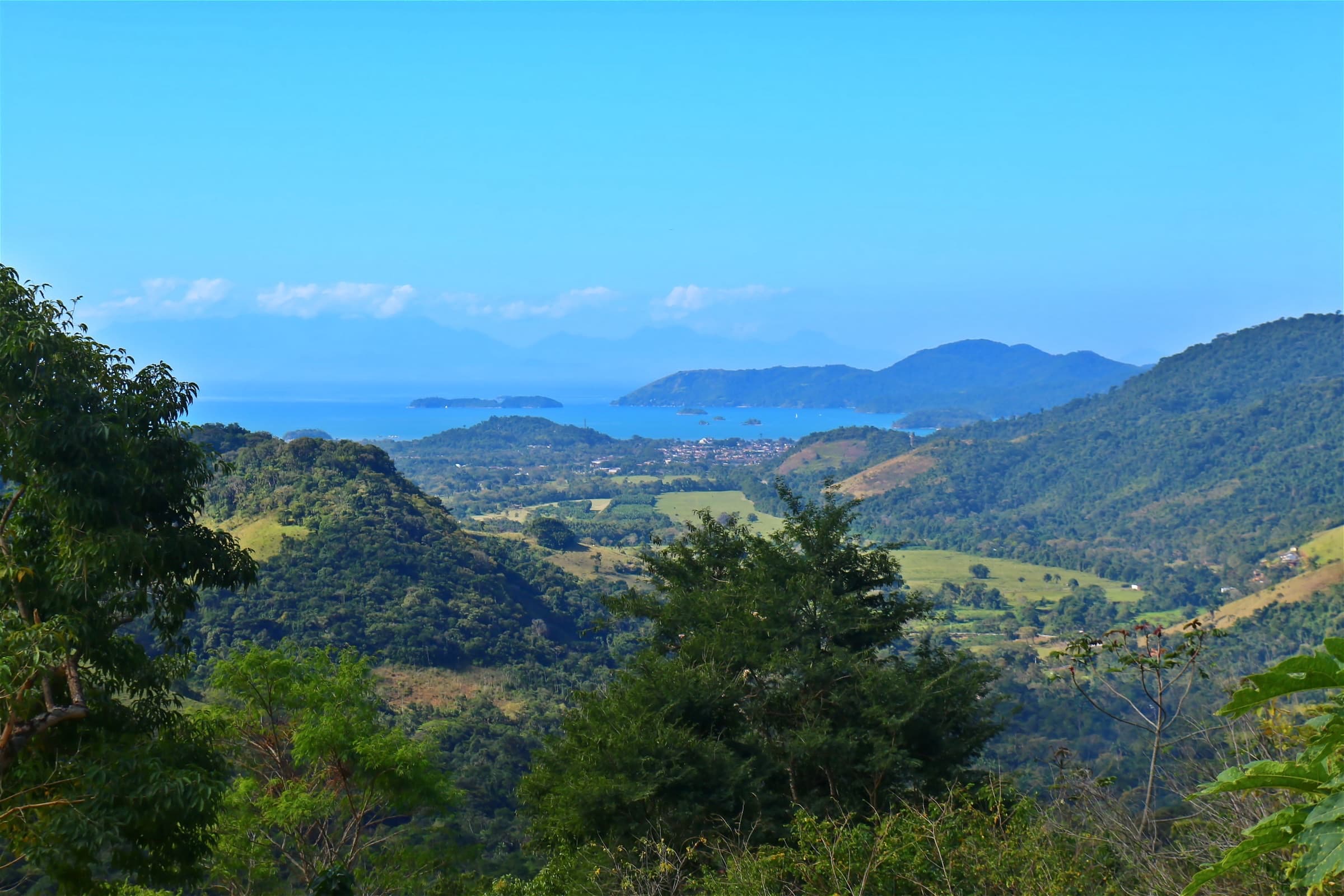 Paraty, Brazil — view from the mountains over the bay